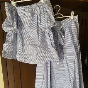 Vineyard Vines by Target ~ 2 pieces ~ long striped skirt and boatneck blouse